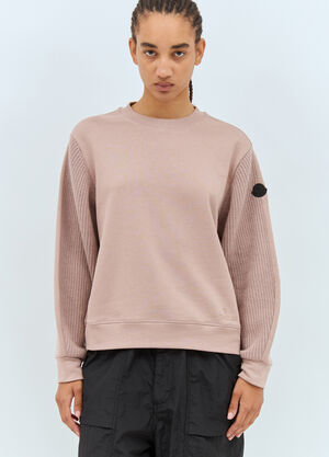 Moncler Wool Panels Sweatshirt Pink mon0257045