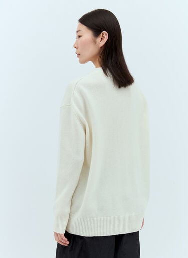 Moncler Logo Embroidery Sweater Cream mon0257053