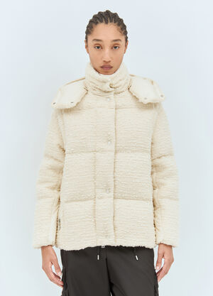 Moncler 파라나 트위드 쇼트 다운 재킷 크림 mon0258016