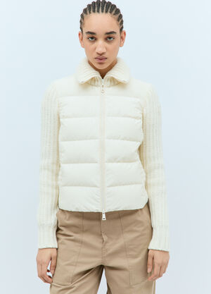 Moncler 패디드 집업 가디건 크림 mon0258028