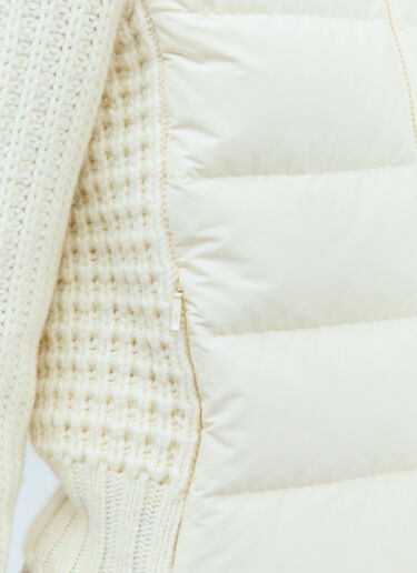 Padded Zip-Up Cardigan Moncler Padded Zip-Up Cardigan Cream mon0258028
