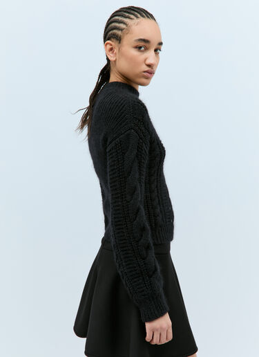 Cable-Knit Sweater Moncler Cable-Knit Sweater Black mon0258030