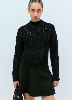 Moncler Cable-Knit Sweater Black mon0258030