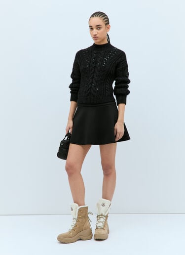 Cable-Knit Sweater Moncler Cable-Knit Sweater Black mon0258030