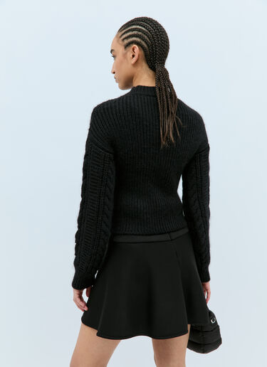 Cable-Knit Sweater Moncler Cable-Knit Sweater Black mon0258030
