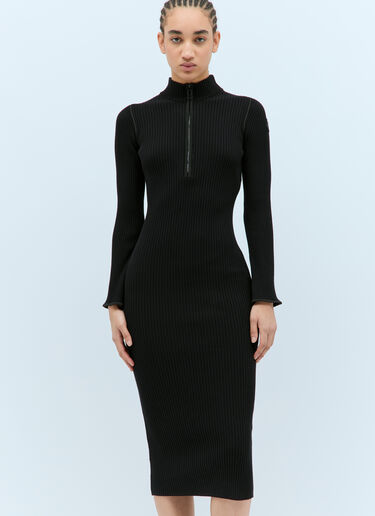 Knit Midi Dress Moncler Knit Midi Dress Black mon0258031