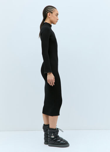 Knit Midi Dress Moncler Knit Midi Dress Black mon0258031