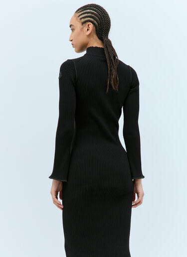 Knit Midi Dress Moncler Knit Midi Dress Black mon0258031