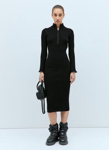 Knit Midi Dress Moncler Knit Midi Dress Black mon0258031