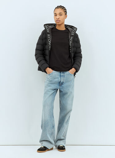 Moncler Alete Hooded Short Down Jacket Black mon0259006