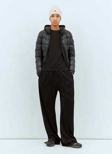 Moncler Gles Hooded Short Down Jacket Black mon0259011