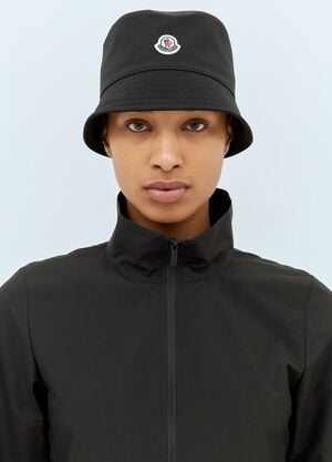 Moncler 徽标贴饰渔夫帽 黑色 mon0259024
