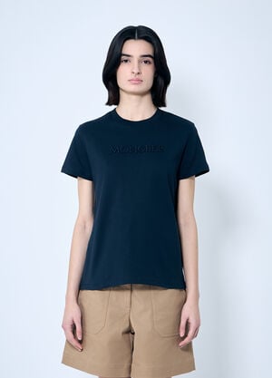 Moncler Logo Motif T-Shirt Navy mon0259028