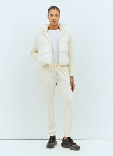 Moncler Zip-Up Padded Cardigan Cream mon0259034