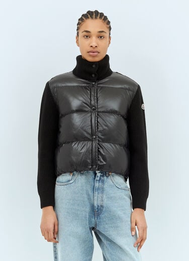 Moncler ジップアップ パデッドカーディガン  ブラック mon0259035