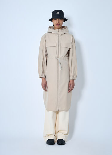 Moncler Peronne Long Parka Jacket Beige mon0260011