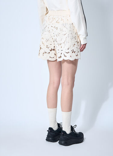Embroidery Anglaise Shorts Moncler Embroidery Anglaise Shorts White mon0260014