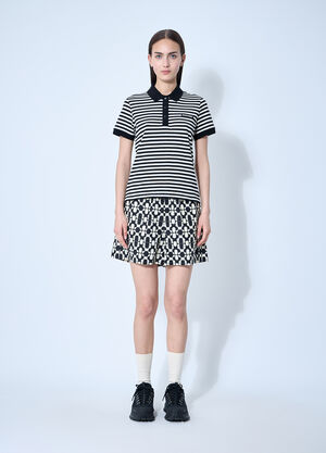 Moncler 스트라이프 로고 모티프 폴로 셔츠 블랙 mon0260024