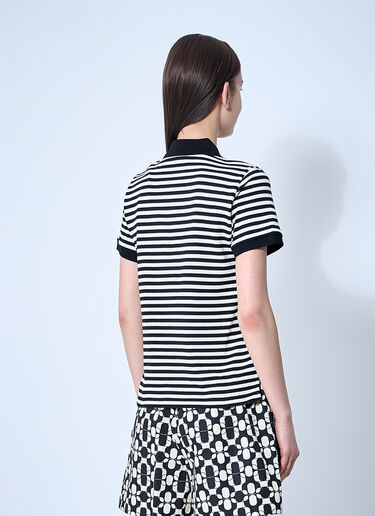 Striped Logo Motif Polo Shirt Moncler Striped Logo Motif Polo Shirt Black mon0260024