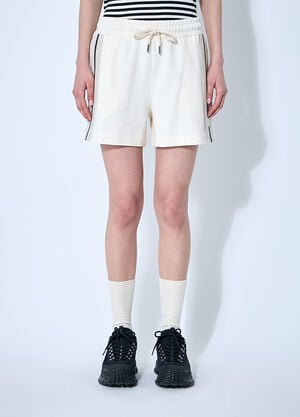 Moncler Logo Patch Track Shorts Beige mon0260032