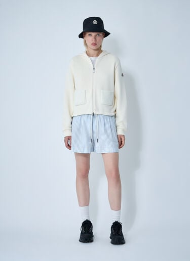 Moncler Zip-Up Cardigan Beige mon0261041