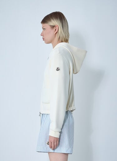 Moncler Zip-Up Cardigan Beige mon0261041