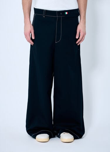 8 Moncler Palm Angels Wide-Leg Pants Black mpa0159002