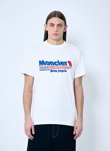 8 Moncler Palm Angels 徽标印花 T 恤 白色 mpa0159003