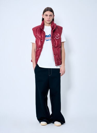 8 Moncler Palm Angels 徽标印花 T 恤 白色 mpa0159003