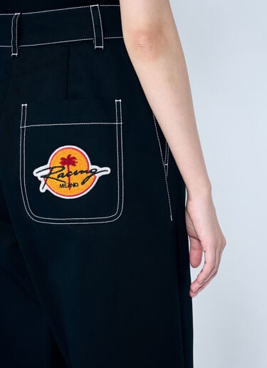 8 Moncler Palm Angels 와이드 레그 팬츠 블랙 mpa0259003