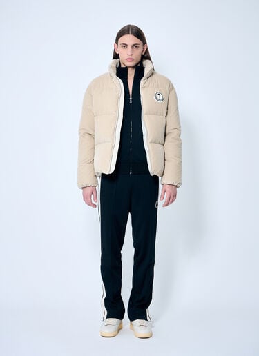 8 Moncler Palm Angels Abrolhos Short Down Jacket Beige mpa0359002