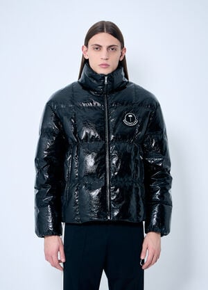 8 Moncler Palm Angels Simoom Short Down Jacket Black mpa0359003