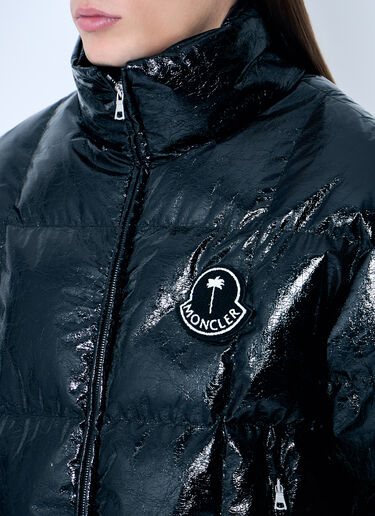 8 Moncler Palm Angels シムーム ショートダウンジャケット ブラック mpa0359003