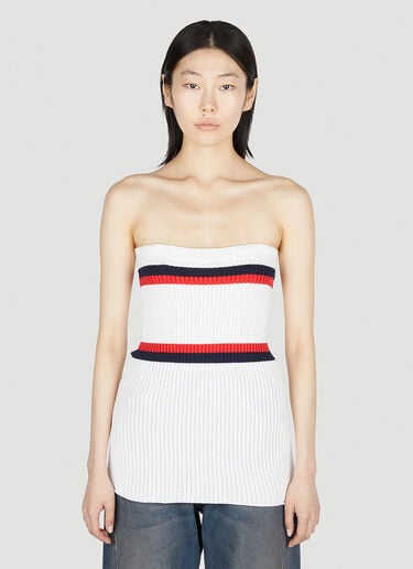 Ribbed Bustier Top Meryll Rogge Ribbed Bustier Top White mrl0252013