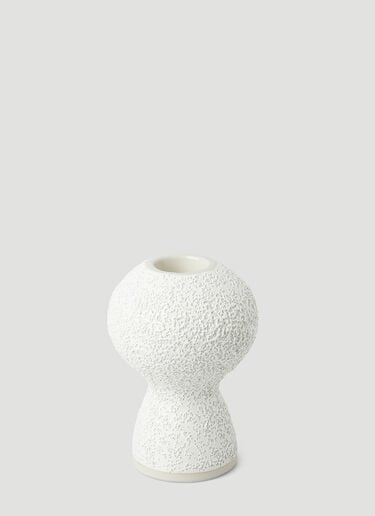 Set of Two Lava & Bone Candlestick Holders Marloe Marloe Set of Two Lava & Bone Candlestick Holders White mrl0348005