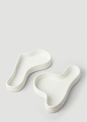 Marloe Marloe Set Of Two Lava & Bone Curved Trays White mrl0348010