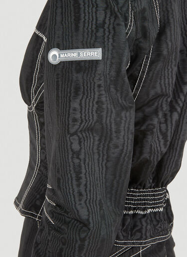 Marine Serre Contast Stitching Racing Jacket Black mrs0252005