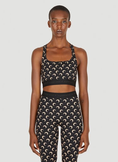 All Over Moon Cropped Top Marine Serre All Over Moon Cropped Top Black mrs0252029