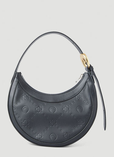 Marine Serre Monogram Embossed Handbag Black mrs0252035