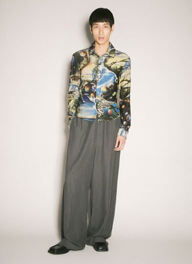 Printed Stretch Shirt Martine Rose Printed Stretch Shirt Multicolour mtr0158008