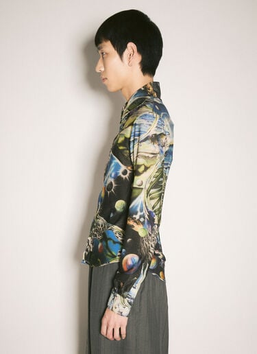 Printed Stretch Shirt Martine Rose Printed Stretch Shirt Multicolour mtr0158008