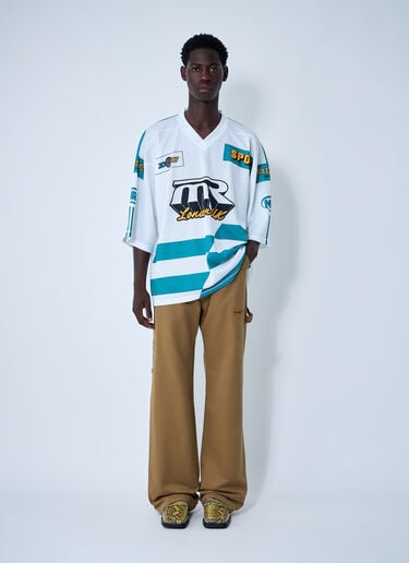 Martine Rose Logo Motif Football Shirt White mtr0159005