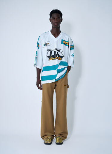 Logo Motif Football Shirt Martine Rose Logo Motif Football Shirt White mtr0159005