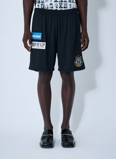 Martine Rose Logo Motif Football Shorts Black mtr0159006