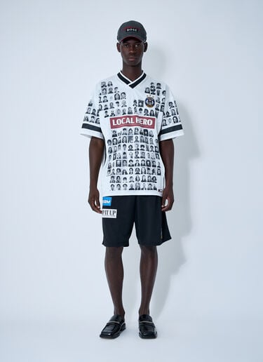 Logo Motif Football Shorts Martine Rose Logo Motif Football Shorts Black mtr0159006