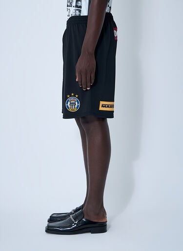 Logo Motif Football Shorts Martine Rose Logo Motif Football Shorts Black mtr0159006