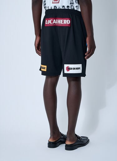 Logo Motif Football Shorts Martine Rose Logo Motif Football Shorts Black mtr0159006