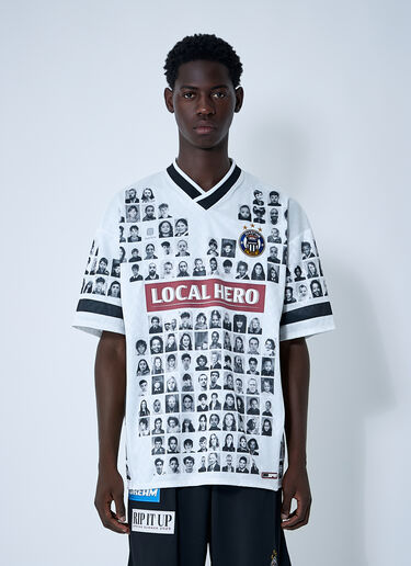 Logo Motif Football Shirt Martine Rose Logo Motif Football Shirt White mtr0159008