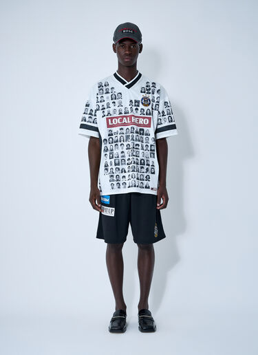 Logo Motif Football Shirt Martine Rose Logo Motif Football Shirt White mtr0159008