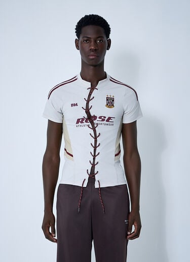 Lace-Up Logo Motif Football Shirt Martine Rose Lace-Up Logo Motif Football Shirt Grey mtr0159009